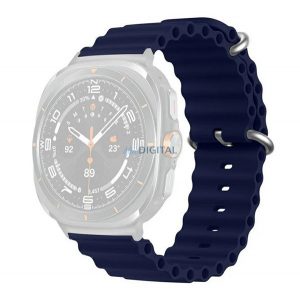 Curea (o mărime se potrivește tuturor, silicon, reglabilă, val) CUSHION BLUE Samsung Galaxy Watch Ultra eSIM 47mm (SM-L705)