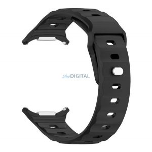 Curea (dimensiune personalizată, silicon, respirabilă, 3D) BLACK Samsung Galaxy Watch Ultra eSIM 47mm (SM-L705)