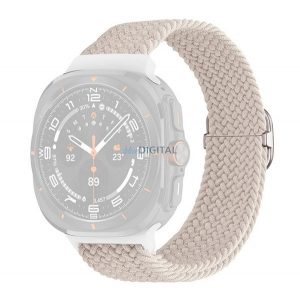 Curea (dimensiune personalizată, textilă, model țesut) FEHÉR Samsung Galaxy Watch Ultra eSIM 47mm (SM-L705)