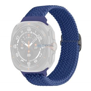 Curea (dimensiune personalizată, textilă, model țesut) BASSETTE Albastru Samsung Galaxy Watch Ultra eSIM 47mm (SM-L705)