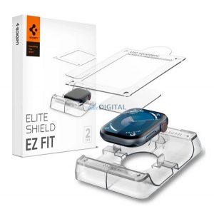 SPIGEN ELITE SHIELD EZ FIT ecran protector 2pcs (ecran complet, PET + bezel) pentru Apple Watch Series 10 42mm