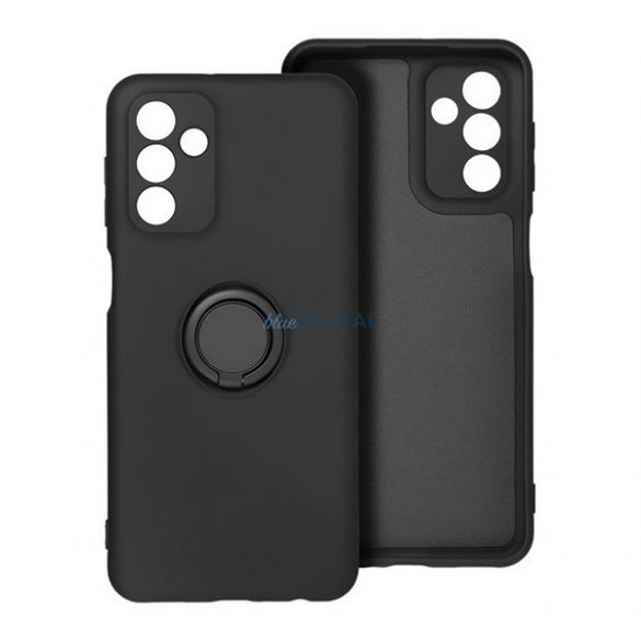 Protecție siliconică pentru telefon (inel de montare, interior din microfibră de pluș, magnetic, protecție pentru cameră) BLACK Samsung Galaxy A16 5G (SM-A166), Galaxy A16 4G (SM-A165)