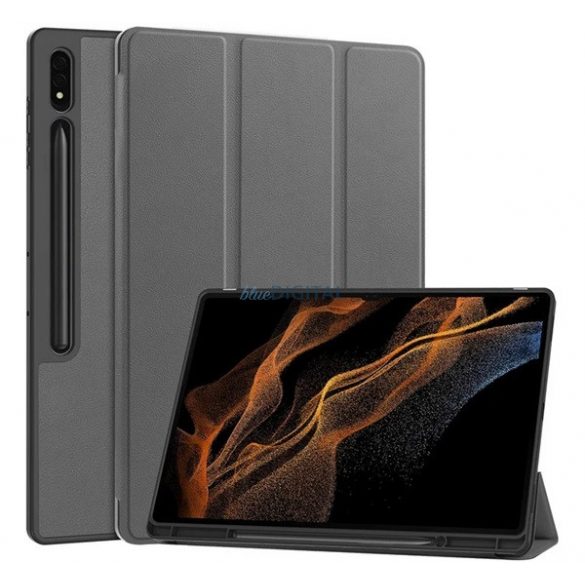 Carcasă Standing, efect piele (active FLIP, deschidere laterală, TRIFOLD, desktop, suport creion) SIDE BACK Samsung Galaxy Tab S10 Ultra LTE (SM-X926B), Galaxy Tab S10 Ultra WIFI (SM-X920)