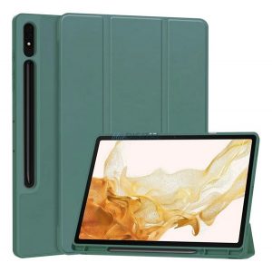 Husă permanentă, efect piele (active FLIP, deschidere laterală, TRIFOLD, desktop, suport pentru creioane) Husă pliabilă Samsung Galaxy Tab S10 Plus LTE (SM-X826B), Galaxy Tab S10 Plus WIFI (SM-X820)