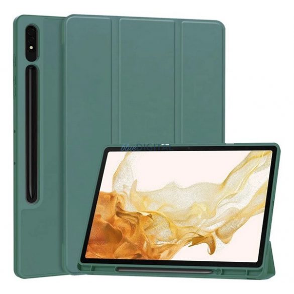 Husă permanentă, efect piele (active FLIP, deschidere laterală, TRIFOLD, desktop, suport pentru creioane) Husă pliabilă Samsung Galaxy Tab S10 Plus LTE (SM-X826B), Galaxy Tab S10 Plus WIFI (SM-X820)