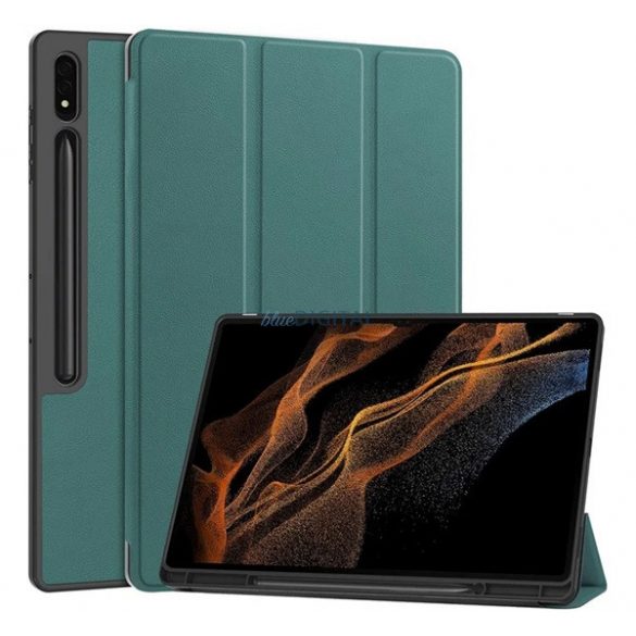 Husă permanentă, efect piele (active FLIP, deschidere laterală, TRIFOLD, desktop, suport pentru creioane) Husă pliabilă Samsung Galaxy Tab S10 Ultra LTE (SM-X926B), Galaxy Tab S10 Ultra WIFI (SM-X920)