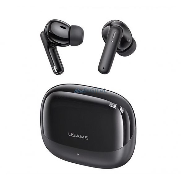 USAMS IF27 cască bluetooth STAREO (v5.3, TWS + încărcător) NEGRU