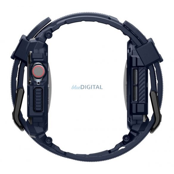 SPIGEN RUGGED ARMOR PRO Strap (dimensiune personalizată, silicon, rezistent la șocuri + cadru din silicon) BREATH BLUE Apple Watch Series 10 46mm