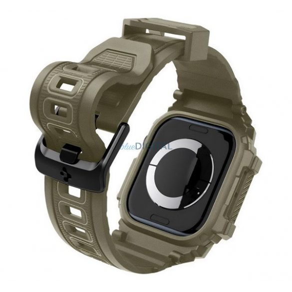 SPIGEN RUGGED ARMOR PRO Strap (dimensiune personalizată, silicon, rezistent la șocuri + cadru din silicon) CUTTING TIRE Apple Watch Series 10 46mm