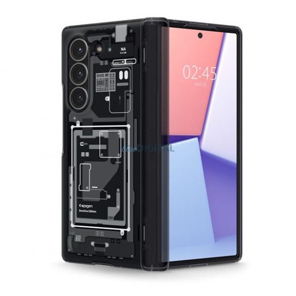 SPIGEN ULTRA HYBRID PRO ZERO ONE plastic protector de telefon (rezistent la șocuri, cadru cu bule, fără fir) BLACK Samsung Galaxy Z Fold6 5G (SM-F956)