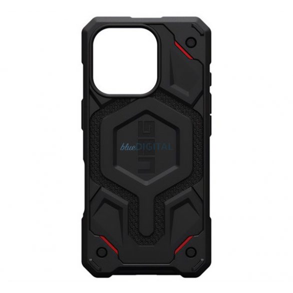 UAG MONARCH PRO Silicone Phone Protector (rezistent la șocuri, model textil, MagSafe) BLACK Apple iPhone 16 Pro 5G