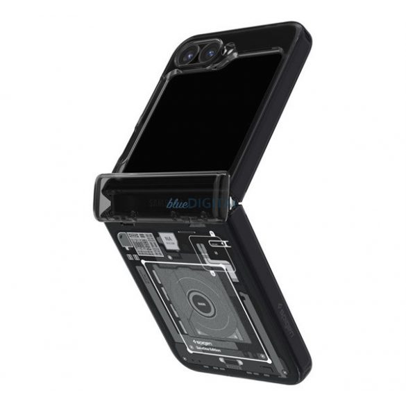 SPIGEN ULTRA HYBRID PRO ZERO ONE plastic protector de telefon (rezistent la șocuri, cadru pernă de aer, fără fir) NEGRU Samsung Galaxy Z Flip6 5G (SM-F741)