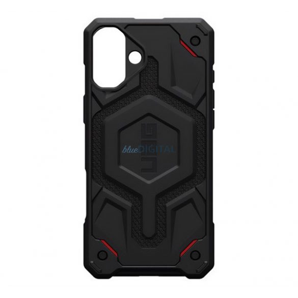 UAG MONARCH PRO Silicone Phone Protector (rezistent la șocuri, model textil, MagSafe) BLACK Apple iPhone 16 Plus 5G