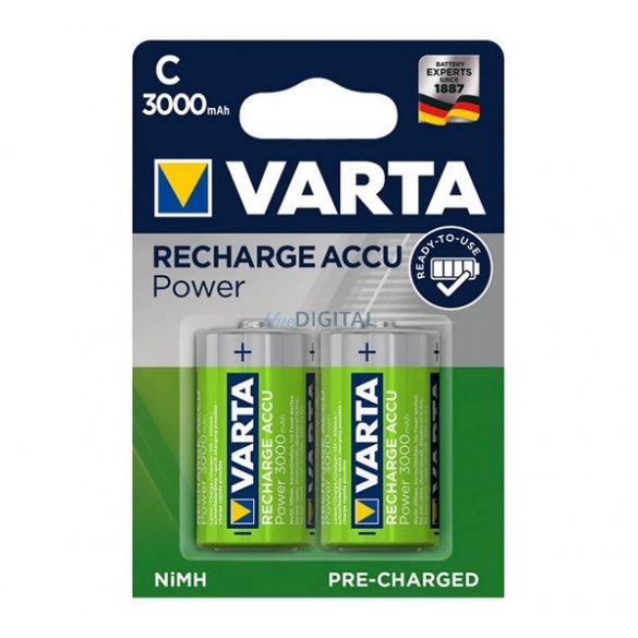 Baterie VARTA POWER (C/baby, R14, 1.2V, nichel-metal hidrură) 2 buc/pachet