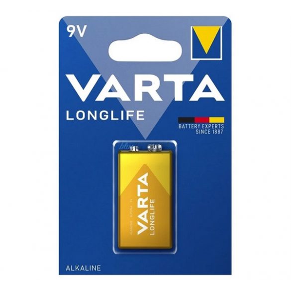 Baterie VARTA LONGLIFE cu durată lungă de viață (6LR61, 9V, alcalină) 1 pachet