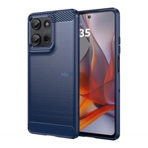 Protector de telefon din silicon (rezistent la impact, călcâi cu pernă de aer, periat, model de carbon) PERNA PERNE Motorola Moto G75