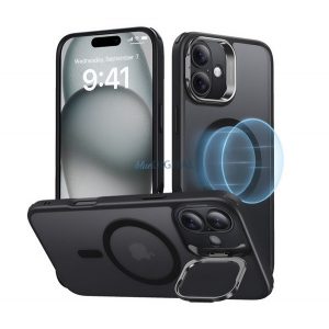 ESR CLASSIC HALOLOCK silicon telefon protector (rezistent la șocuri, bubble heel, MagSafe) BLACK Apple iPhone 16 5G