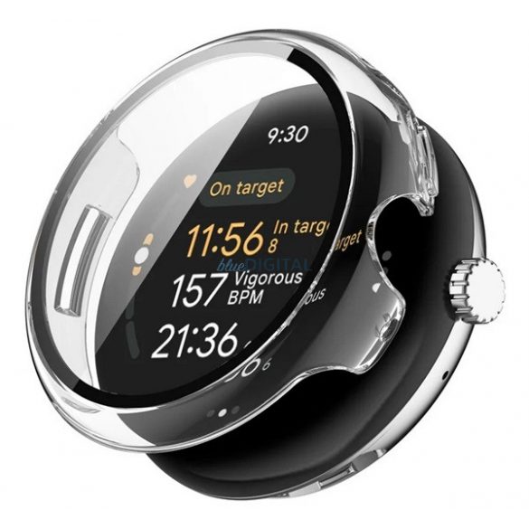 Cadru din plastic (BUMPER, rezistență la șocuri + sticlă de protecție a ecranului) pentru Google Pixel Watch 3 45mm