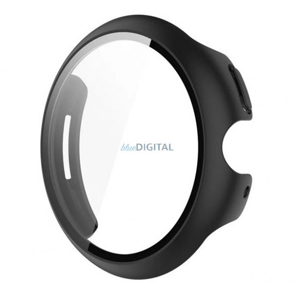 Cadru din plastic (BUMPER, rezistență la șocuri + sticlă de protecție a ecranului) BLACK Google Pixel Watch 3 41mm