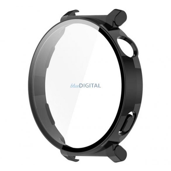 Cadru din plastic (BUMPER, rezistență la șocuri + sticlă de protecție a ecranului) BLACK Huawei Watch GT 5 Pro 42mm