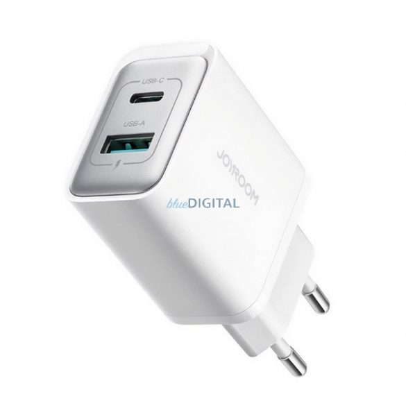 JOYROOM încărcător de rețea USB + priză Type-C (30W, încărcător rapid PD 3.0) ALB