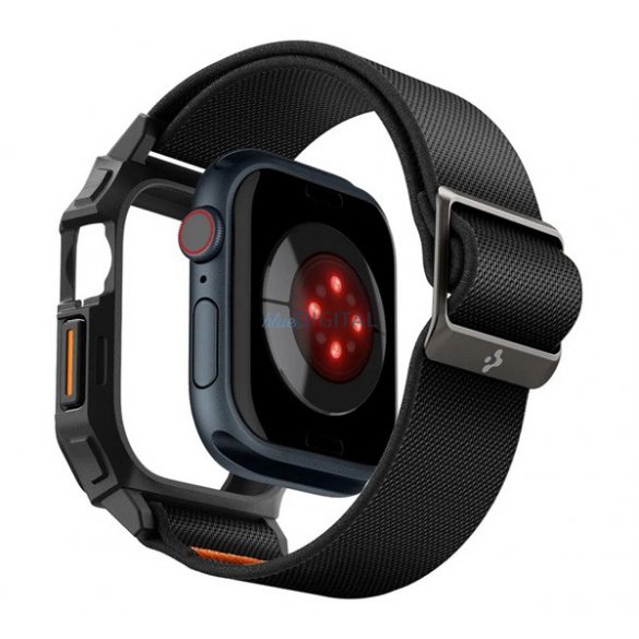 SPIGEN LITE FIT PRO curea (dimensiune personalizată, textile, rezistent la șocuri + cadru din silicon) BLACK Apple Watch Series 10 42mm