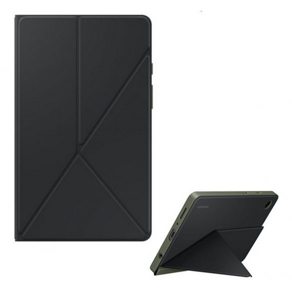 Husa SAMSUNG in picioare, efect piele (FLIP, deschidere laterala, TRIFOLD, suport desktop, magnetic) NEGRU Samsung Galaxy Tab A9 LTE ​​​​(SM-X115), Galaxy Tab A9 WIFI (SM-X110)