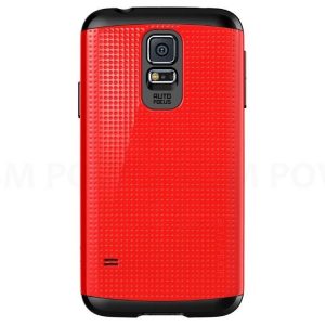 Samsung G900F Galaxy S5 Red Armor Dotted Hard Back Husă