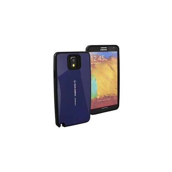 Husa spate Samsung G900 Galaxy S5 cu bara de protectie Mercury Focus, albastru inchis