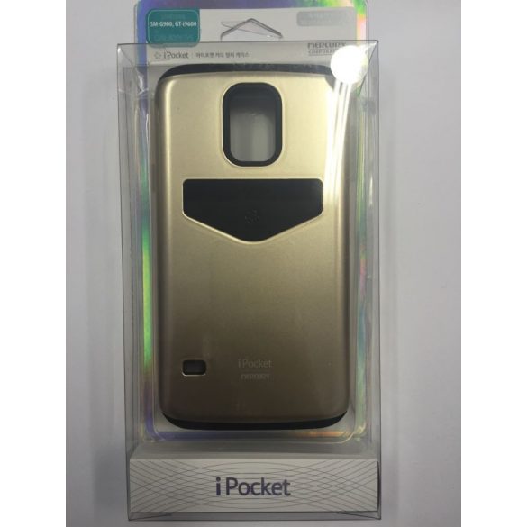 Husa din spate aurie Mercury iPocket Samsung G900 Galaxy S5