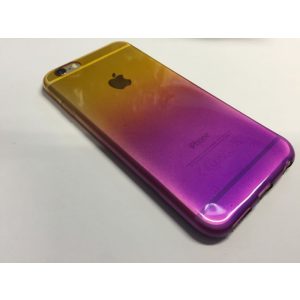 Husă ultra-subțire din silicon pentru iPhone 6 6S (4,7") galben și violet de 0,3 mm