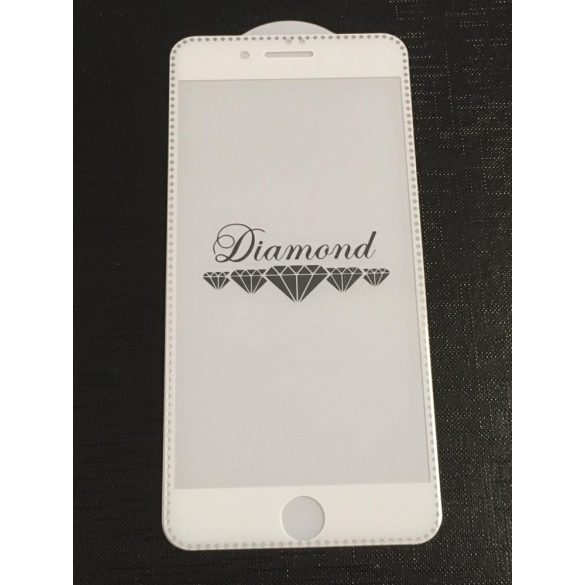 Film Diamond iPhone 7 Plus / 8 Plus (5,5") alb-argintiu din sticlă frontală 3D