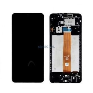 Samsung Galaxy A12 LCD + panou tactil cu cadru, negru, SM-A127F