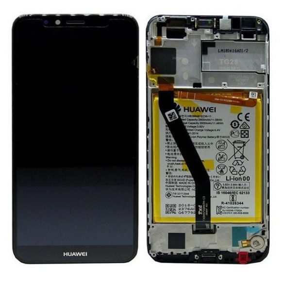 Huawei Y6 2018 negru fabrica LCD + panoul tactil bezel cu baterie