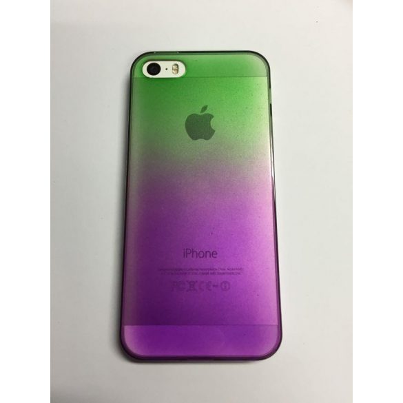 iPhone 5 5S SE verde și violet 0.3mm husă silicon ultra subțire