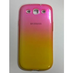 Husă ultra-subțire din silicon Samsung I9300 I9301 I9305 Galaxy S3/S3 Neo/S3 LTE, culoare roz și galben, de 0,3 mm