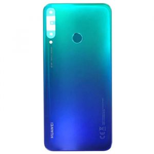 Husa din spate a dispozitivului Huawei P40 Lite E din fabrică, cu cititor de amprente, albastru (albastru Aurora)