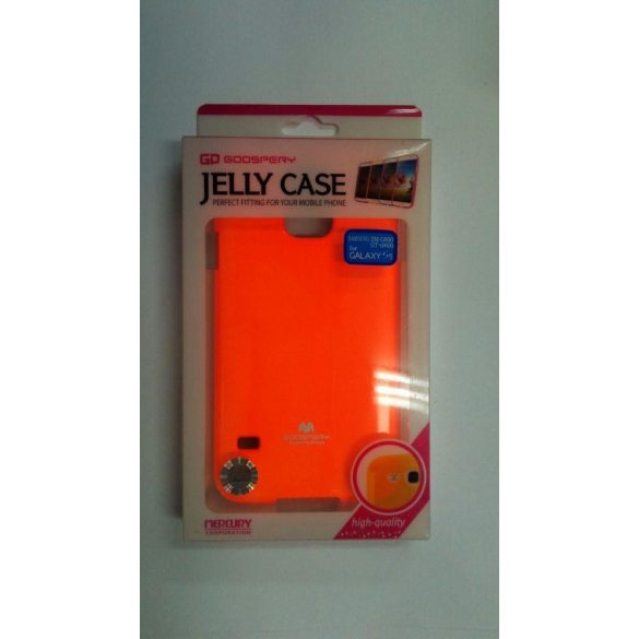 Husa din silicon Samsung G900 Galaxy S5 Orange Fluorescent Mercur Jelly