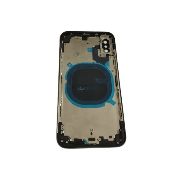 Capacul din spate al dispozitivului iPhone XS (5.8"), cu lentila camerei/tava SIM, capac pentru baterie, gri, calitate AAA+