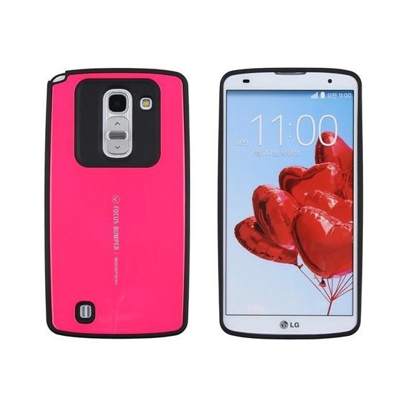 Husa husa spate ciclamen Samsung G900 Galaxy S5 cu bara de protectie Mercury Focus