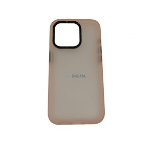 Husa spate iPhone 14 Pro (6.1"), carcasa TPU/plastic, roz/transparenta