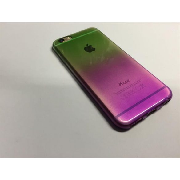 Husă ultra-subțire din silicon pentru iPhone 6 6S (4,7"), verde și violet, de 0,3 mm