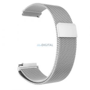 Curea smartwatch Colmi, metal, magnetica, argintie, 22mm, Curea Magnetica Milan