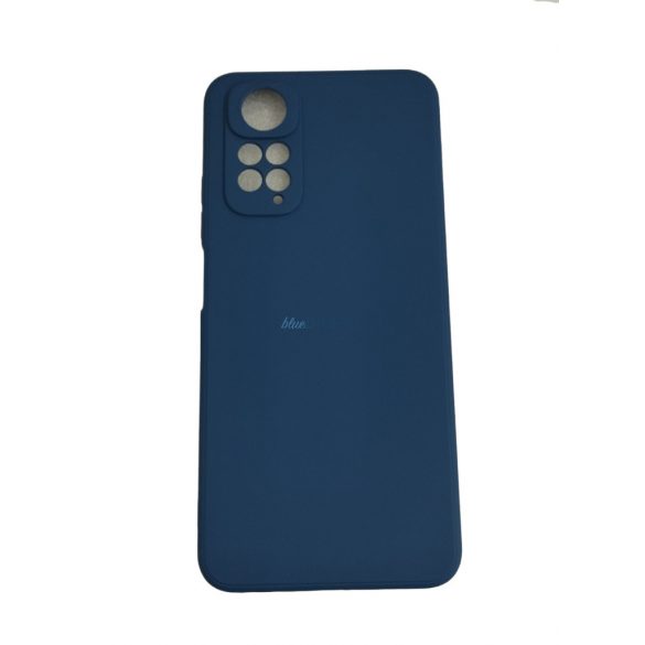 Xiaomi Redmi Note 11 4G / Note 11S 4G / Poco M4 Pro 4G Silicon Case, mat, interior din piele de căprioară, albastru marin, Silicon Case