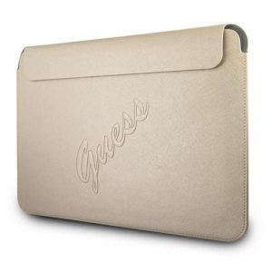 Carcasă pentru laptop/macbook GUESS Saffiano (GUCS13PUSASLG) 13 inchi auriu (aur deschis)