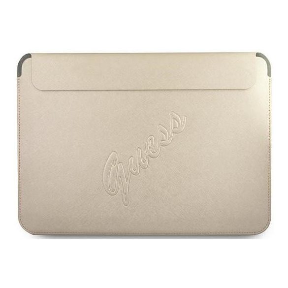 Carcasă pentru laptop/macbook GUESS Saffiano (GUCS13PUSASLG) 13 inchi auriu (aur deschis)