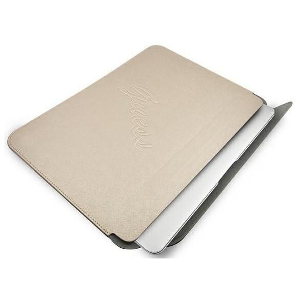 Carcasă pentru laptop/macbook GUESS Saffiano (GUCS13PUSASLG) 13 inchi auriu (aur deschis)