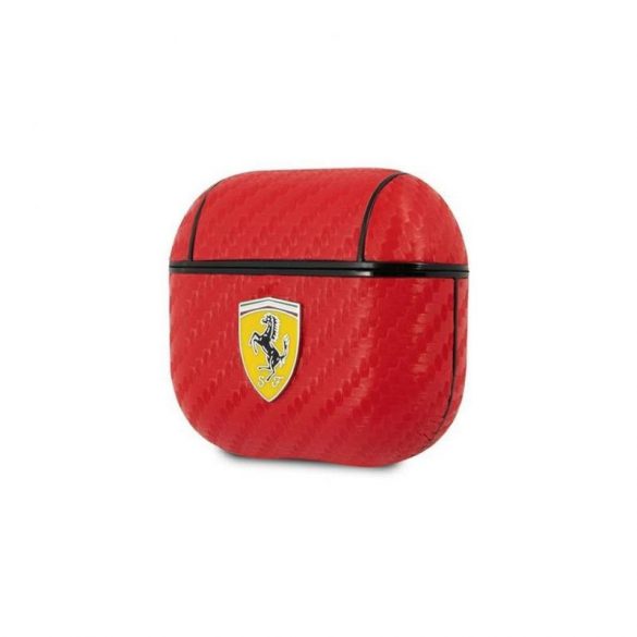 Carcasă din silicon cu model de carbon roșu Ferrari Airpods 3