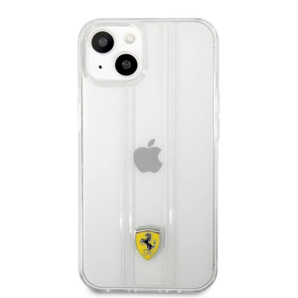 Carcasă din spate transparentă Ferrari „3D Stripes” iPhone 13 Pro (6.1")