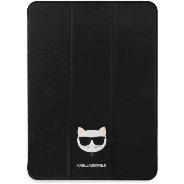 Husă pentru tabletă iPad Pro (12,9"), neagră, Karl Lagerfeld Choupette Head Saffiano (KLFC12OCHK)